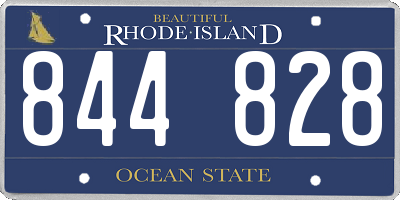 RI license plate 844828