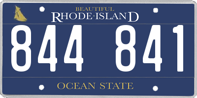 RI license plate 844841