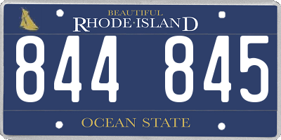 RI license plate 844845