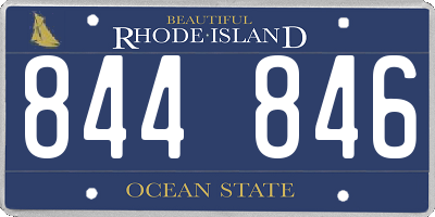 RI license plate 844846