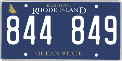 RI license plate 844849