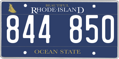 RI license plate 844850