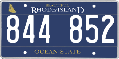 RI license plate 844852