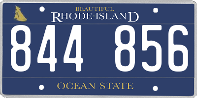RI license plate 844856