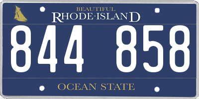 RI license plate 844858