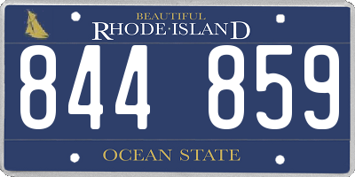 RI license plate 844859