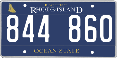 RI license plate 844860