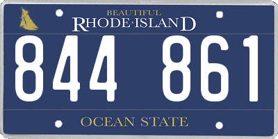 RI license plate 844861