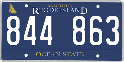 RI license plate 844863