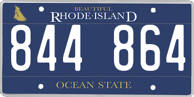 RI license plate 844864
