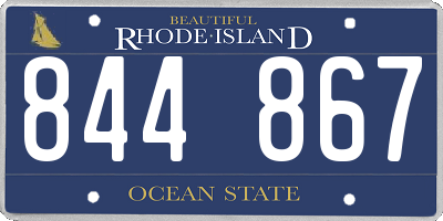 RI license plate 844867