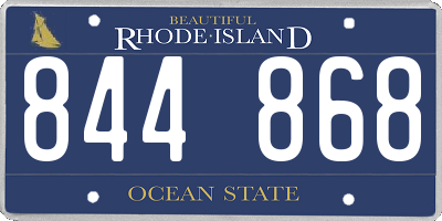 RI license plate 844868