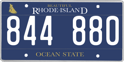 RI license plate 844880
