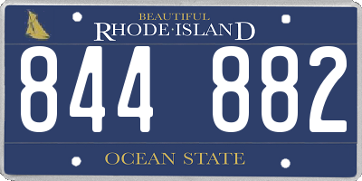 RI license plate 844882