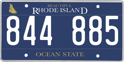 RI license plate 844885