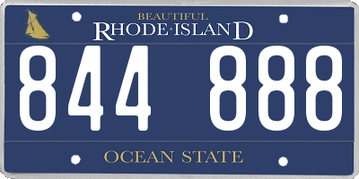 RI license plate 844888