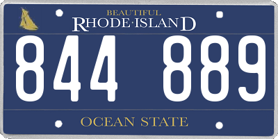 RI license plate 844889