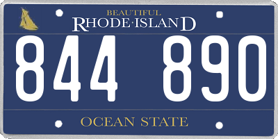 RI license plate 844890