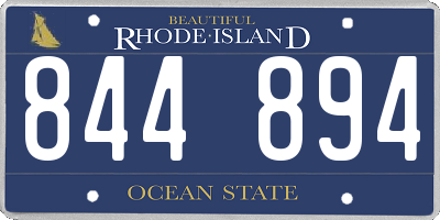 RI license plate 844894