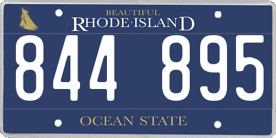 RI license plate 844895