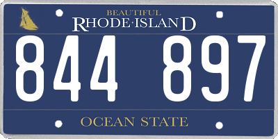 RI license plate 844897
