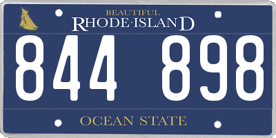 RI license plate 844898