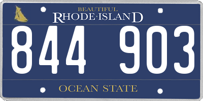 RI license plate 844903