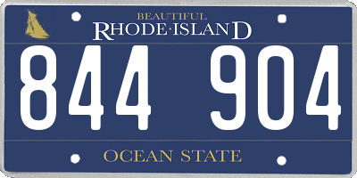 RI license plate 844904