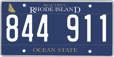 RI license plate 844911