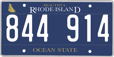 RI license plate 844914