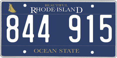 RI license plate 844915