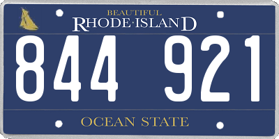 RI license plate 844921