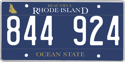 RI license plate 844924