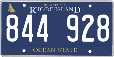 RI license plate 844928