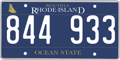 RI license plate 844933