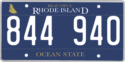 RI license plate 844940