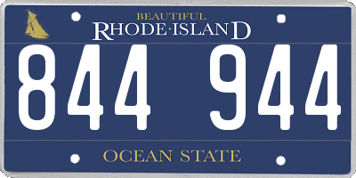 RI license plate 844944
