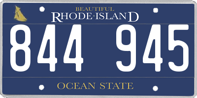 RI license plate 844945