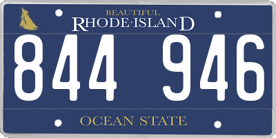RI license plate 844946