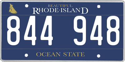 RI license plate 844948