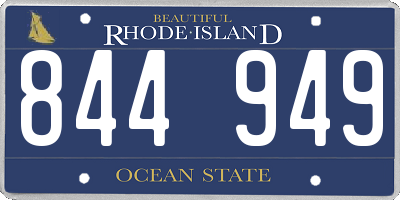 RI license plate 844949