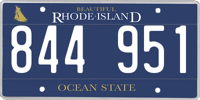 RI license plate 844951