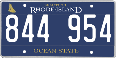 RI license plate 844954