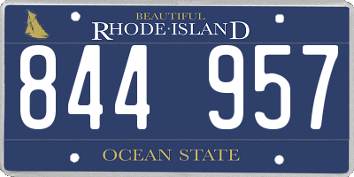 RI license plate 844957