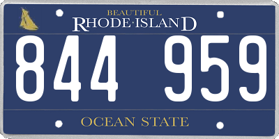 RI license plate 844959