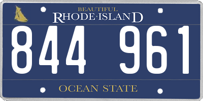 RI license plate 844961