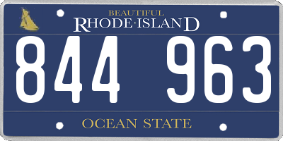 RI license plate 844963