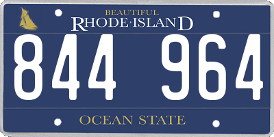 RI license plate 844964