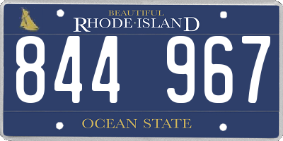RI license plate 844967