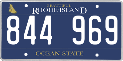 RI license plate 844969